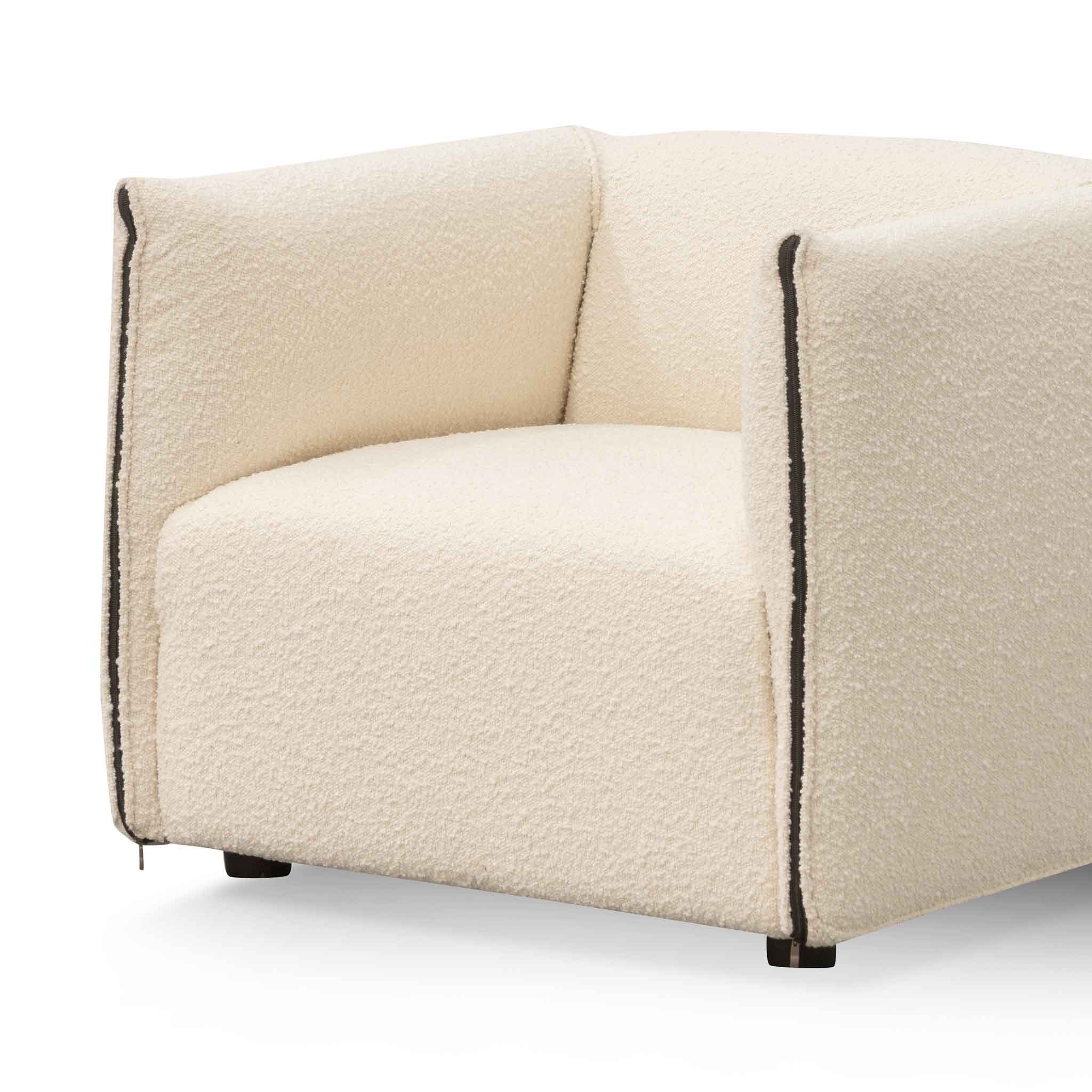 Brielle Armchair - Ivory White Boucle