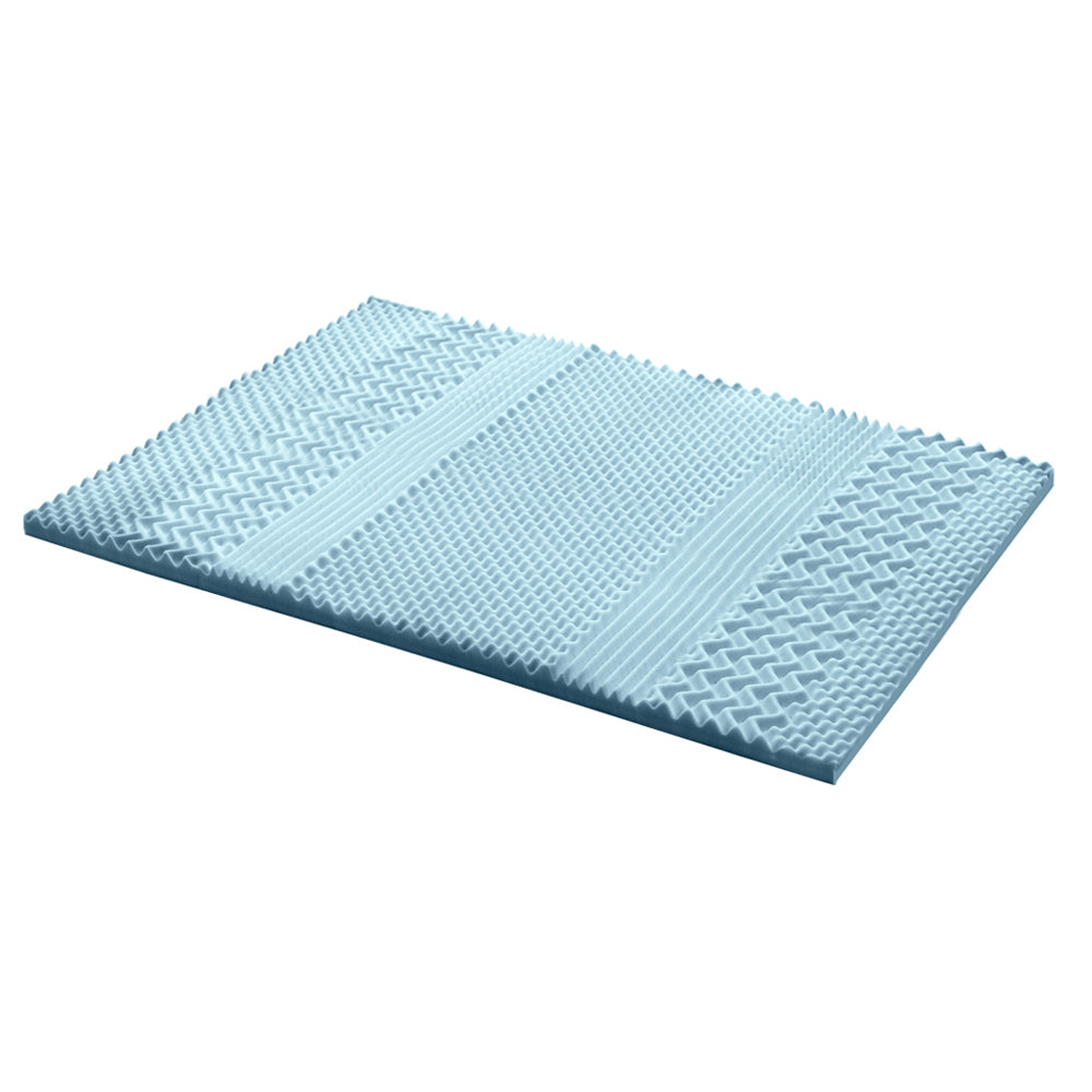 Giselle Bedding Cool Gel 7-zone Memory Foam Mattress Topper w/Bamboo Cover 5cm Double