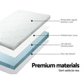 Cool Gel Memory Foam Mattress Topper Bamboo Cover 8cm Double