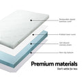 Cool Gel Memory Foam Mattress Topper Bamboo Cover 8cm King