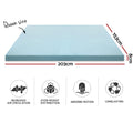 Cool Gel Memory Foam Mattress Topper Bamboo Cover 8cm Queen