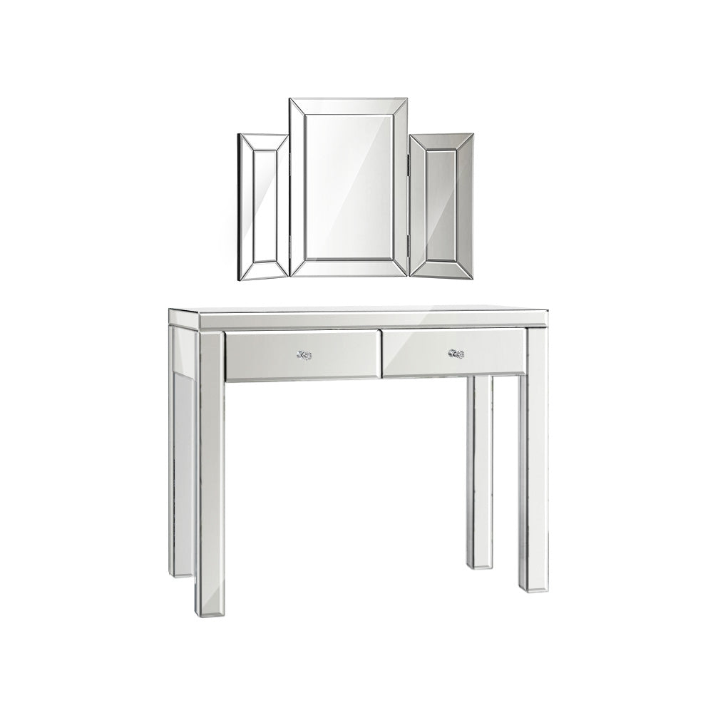 Artiss Dressing Table Set Console Table With Mirror Mirrored Furniture Dresser