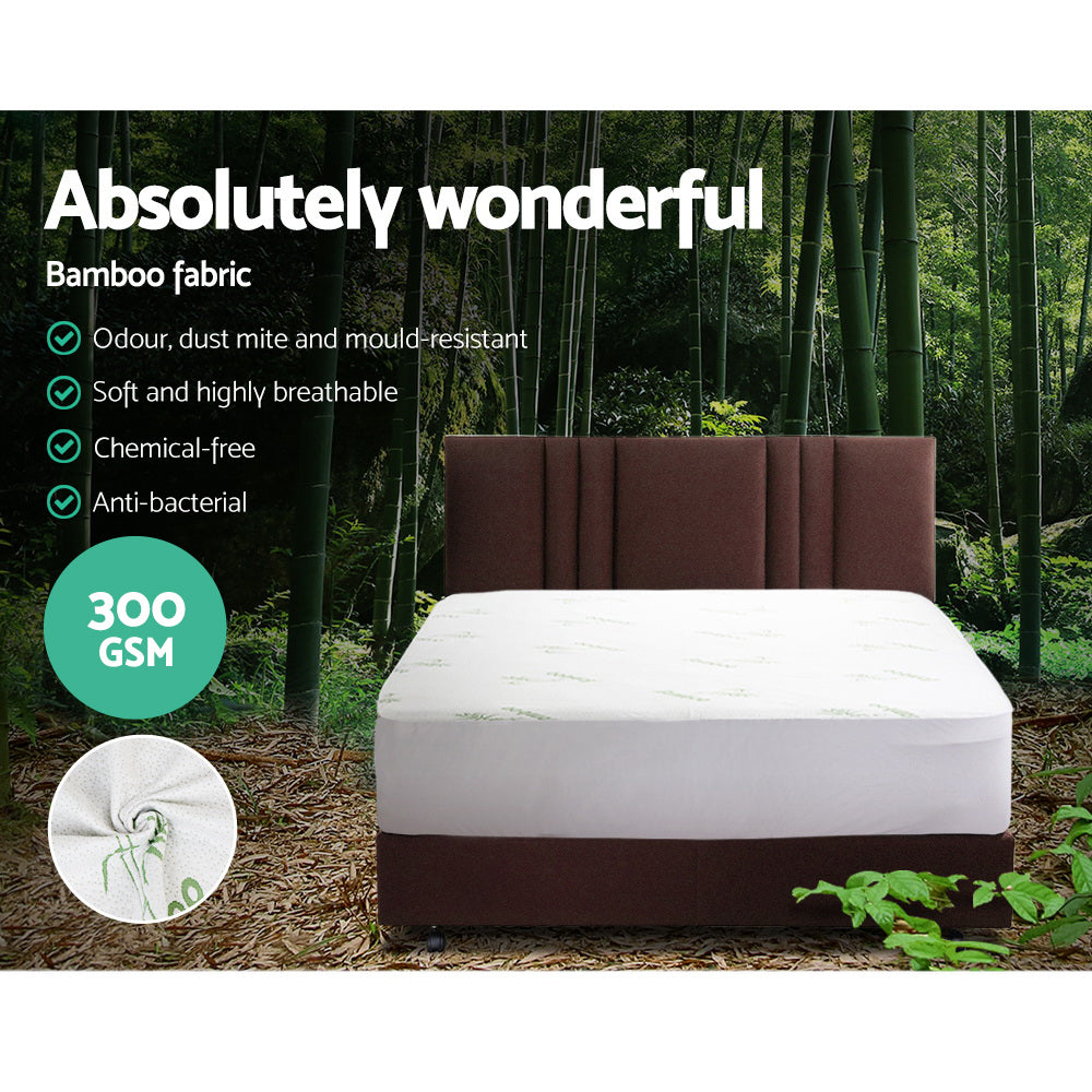 Giselle Bedding Bamboo Mattress Protector Queen