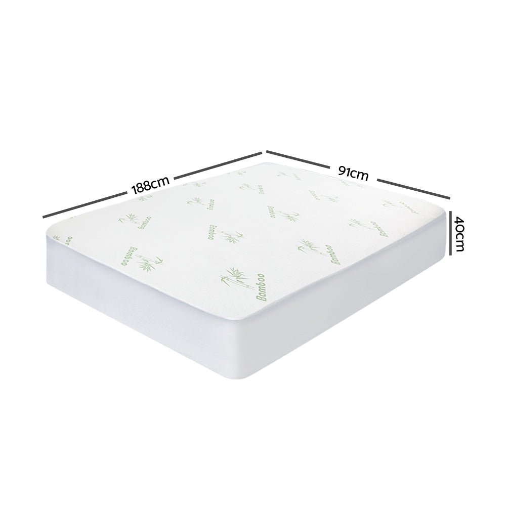 Giselle Bedding Bamboo Mattress Protector Single
