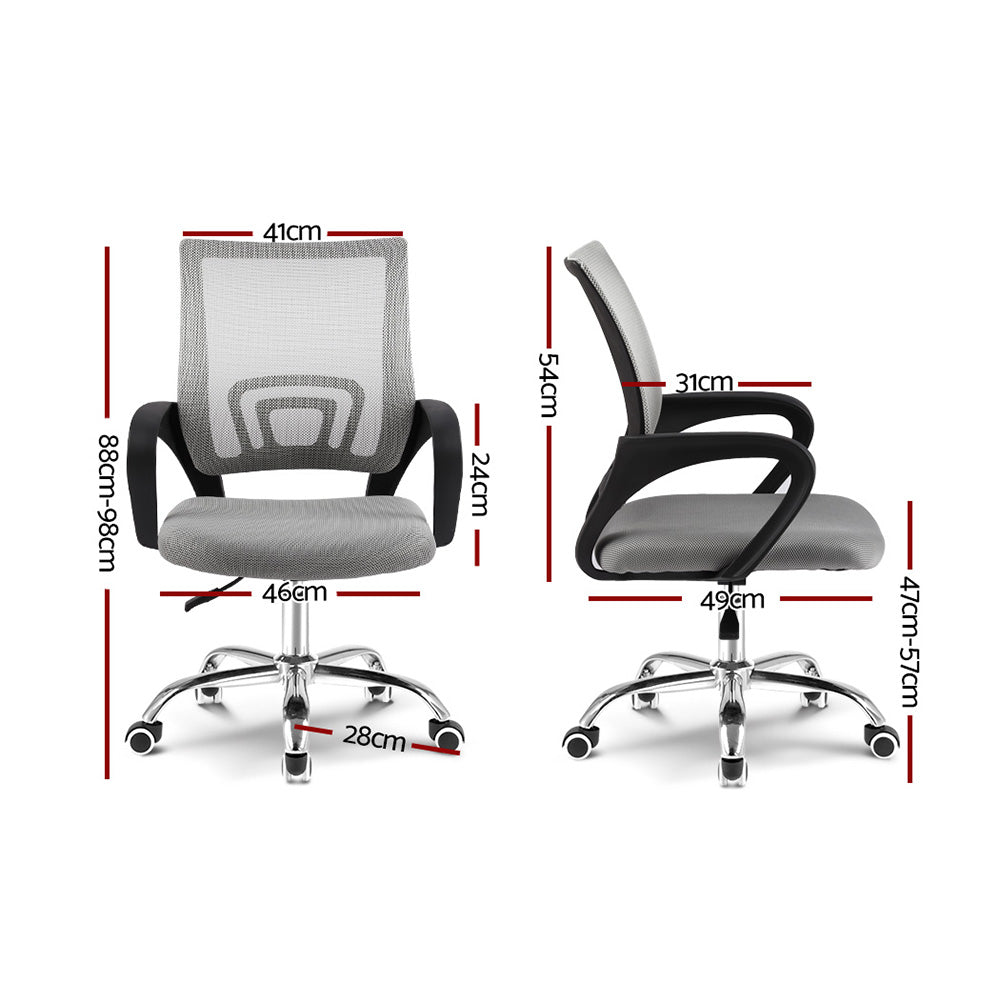 Artiss Office Chair Gaming Chair Computer Mesh Chairs Executive Mid Back Grey