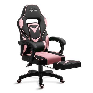 Artiss Office Chair Computer Desk Gaming Chair Study Home Work Recliner Black Pink