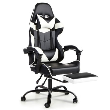Artiss Gaming Office Chairs Computer Seating Racing Recliner Footrest Black White