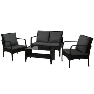 Outdoor Furniture Lounge Table Chairs Garden Patio Wicker Sofa Set