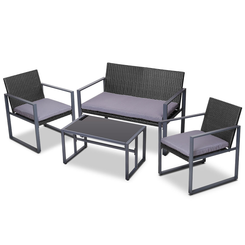 4PC Outdoor Furniture Patio Table Chair 