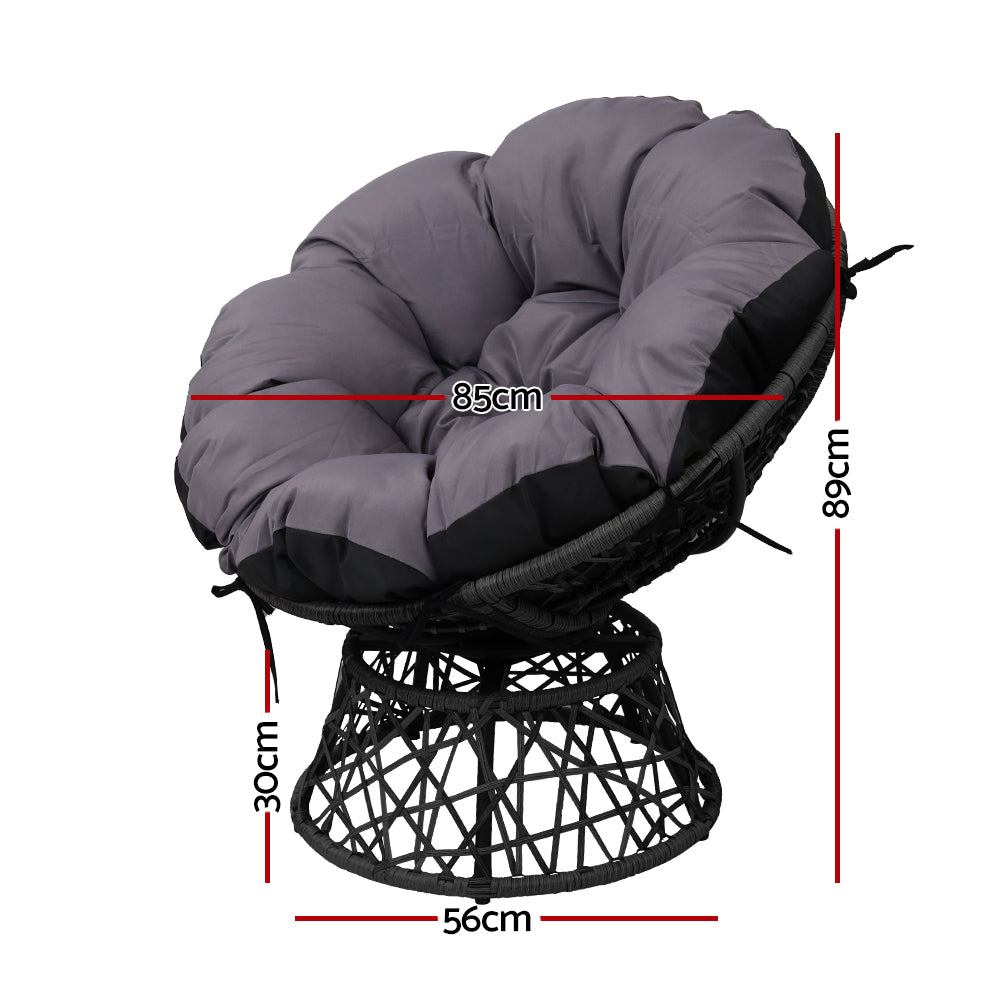 Gardeon Papasan Chair - Black