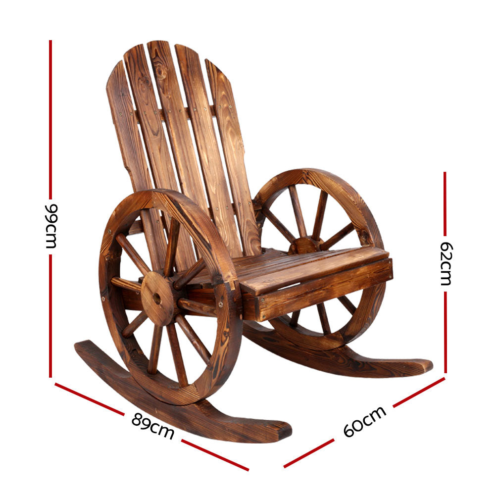 Wagon Wheels Rocking Chair