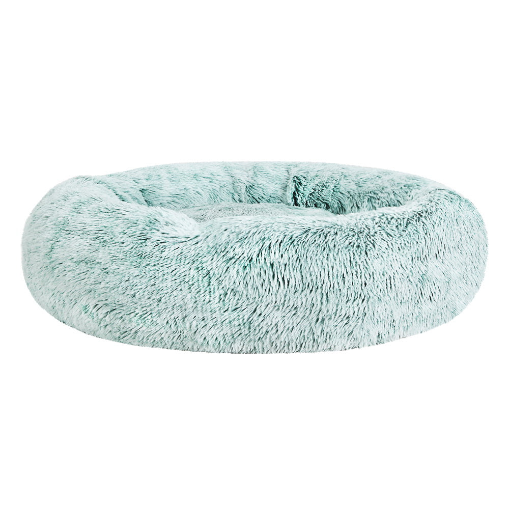 Pet Bed Dog Cat Calming Bed Large 90cm Teal Sleeping Comfy Cave Washable