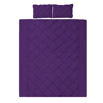Giselle Luxury Classic Bed Duvet Doona Quilt Cover Set Hotel Super King Purple