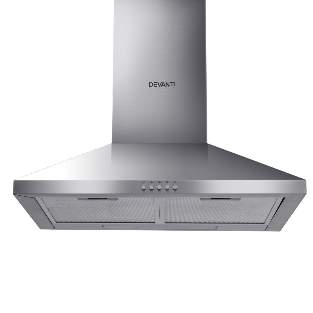Devanti Range Hood 60cm 600mm Kitchen Canopy Stainless Steel Rangehood