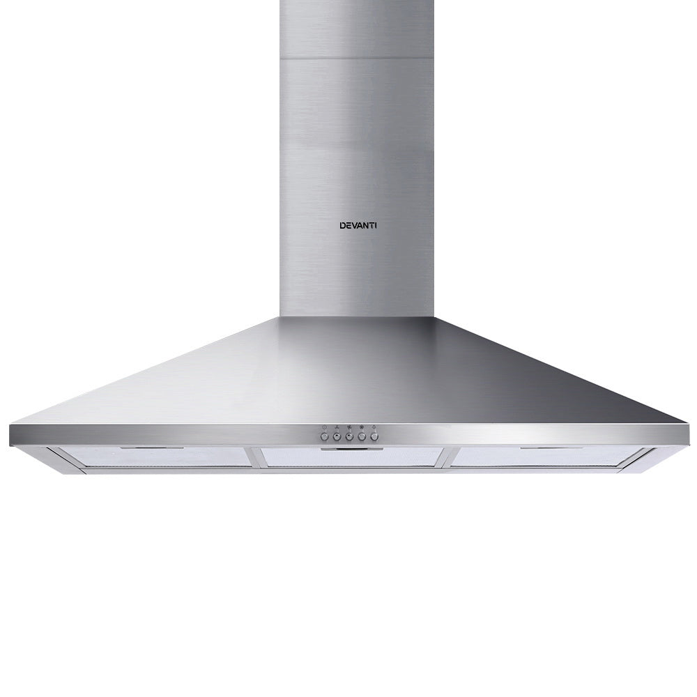 Devanti Range Hood 90cm 900mm Kitchen Canopy Stainless Steel Rangehood ...