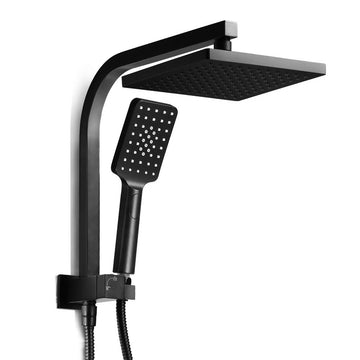 Cefito WELS 8'' Rain Shower Head Set Square Handheld High Pressure Wall Black