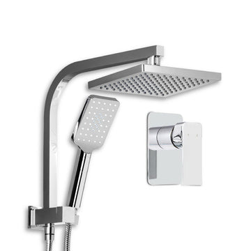 Cefito WELS 8'' Rain Shower Head Mixer Square Handheld High Pressure Wall Chrome