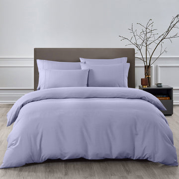 Royal Comfort 2000TC Quilt Cover Set Bamboo Cooling Hypoallergenic Breathable Lilac Grey King