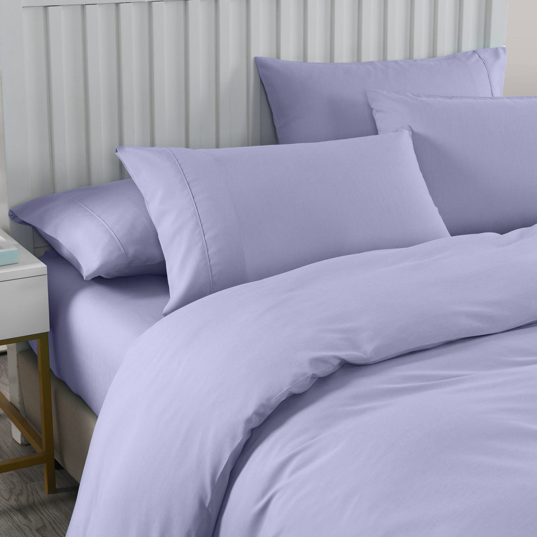 Royal Comfort 2000TC Quilt Cover Set Bamboo Cooling Hypoallergenic Breathable Lilac Grey King