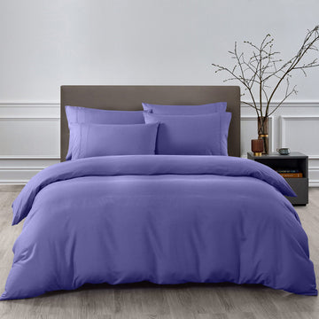 Royal Comfort 2000TC Quilt Cover Set Bamboo Cooling Hypoallergenic Breathable Blue King