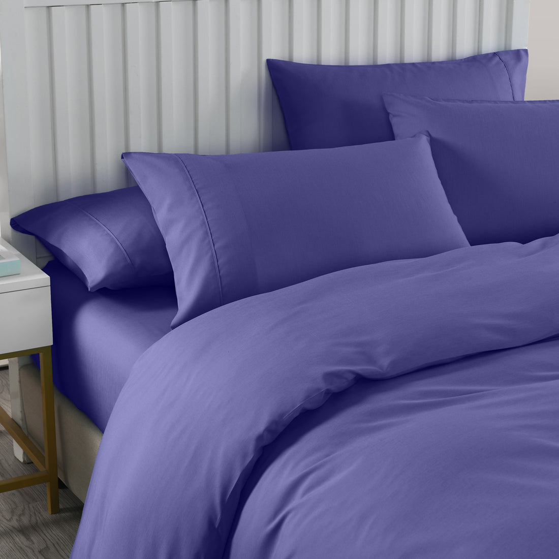 Royal Comfort 2000TC Quilt Cover Set Bamboo Cooling Hypoallergenic Breathable Blue King