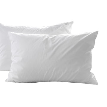 Casa Decor 50% Duck Feather Down Pillow Cotton Cover 1000GSM Twin Pack White 50 x 75cm