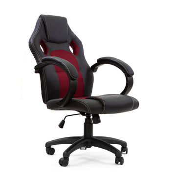 Milano Adjustable Ergonomic Racing Chair Computer Executive Red Black