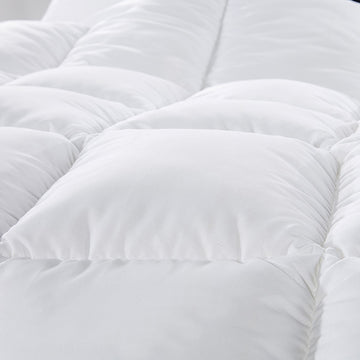 500GSM Soft Goose Feather Down Quilt Duvet Doona 95% Feather 5% Down All-Seasons - Queen - White