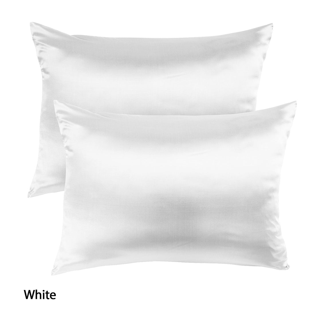 Royal Comfort Mulberry Soft Silk Hypoallergenic Pillowcase Twin Pack 51 x 76cm White 76 cm