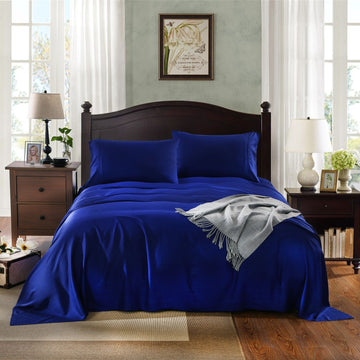 Royal Comfort 1000TC Rich Breathable Natural Bamboo Collection Sheets Set Indigo Single
