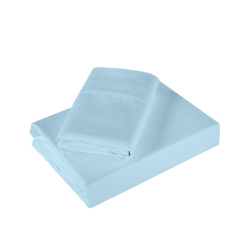 Royal Comfort 1200 Thread Count Sheet Set 4 Piece Ultra Soft Satin Weave Finish Sky Blue King