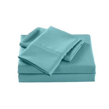 Royal Comfort 2000 Thread Count Bamboo Cooling Sheet Set Ultra Soft Bedding Aqua Queen