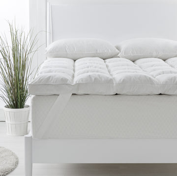 Royal Comfort 1800GSM Duck Feather Down Topper And 1000GSM 2 Pillows Set White Double