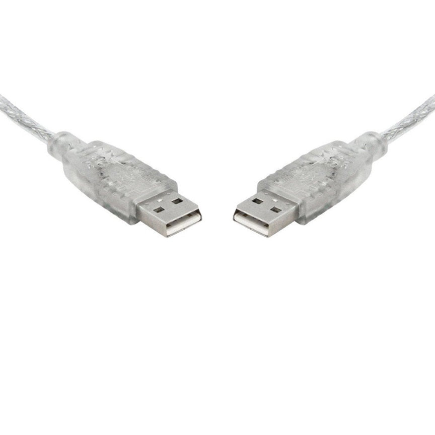 8WARE USB 2.0 Cable 2m A to A Male to Male Transparent