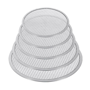 SOGA Round Seamless Aluminium Nonstick Commercial Grade Pizza Screen Baking Pan Set