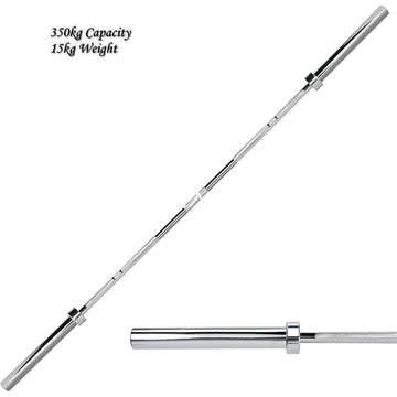 Sardine Sport Olympic Weightlifting Barbell, 220cm Long, 15kg Stainless Steel, Home Gym Strength Training, Bench Press&Squat