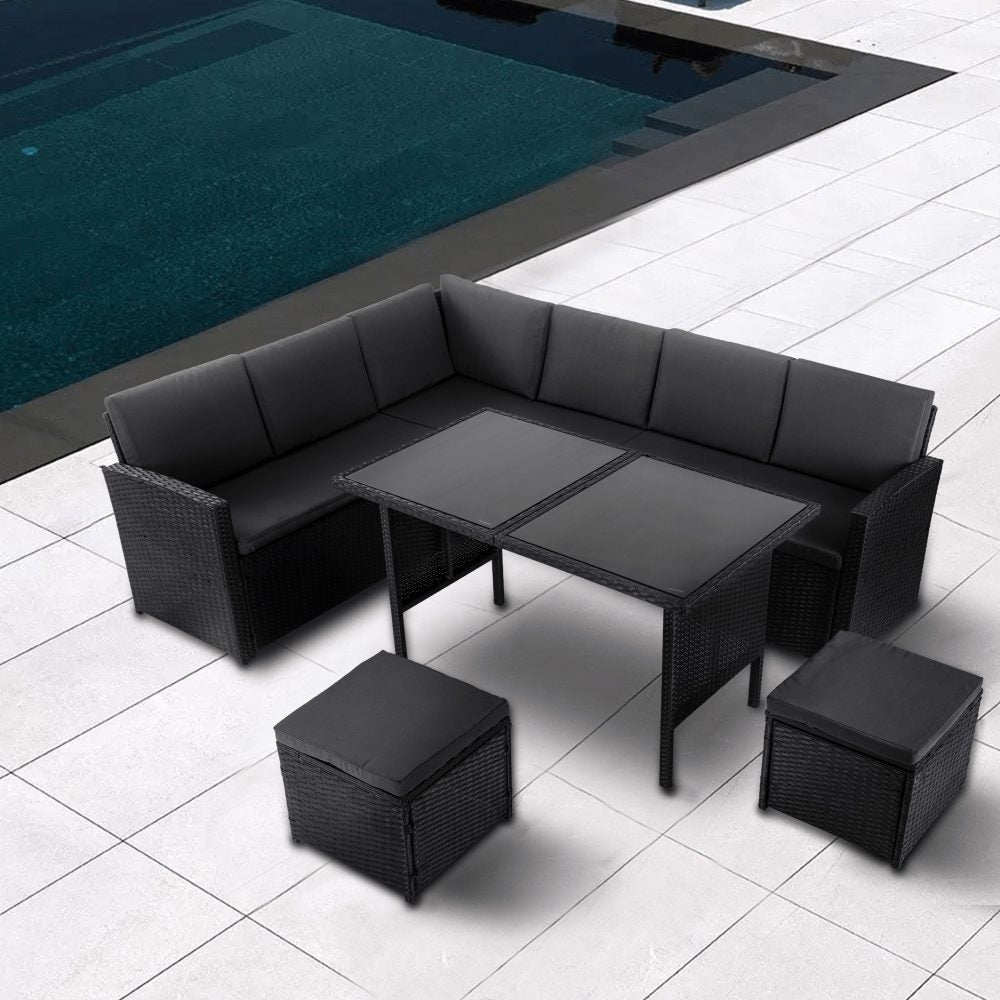 Ella 8-Seater Modular Outdoor Garden Lounge and Dining Set