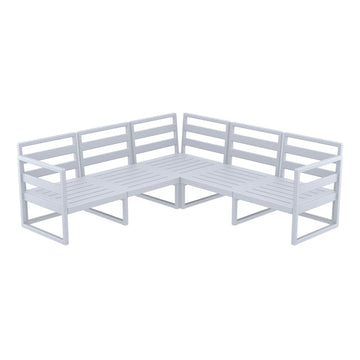 Mykonos Lounge Corner - Silver Grey - No cushions