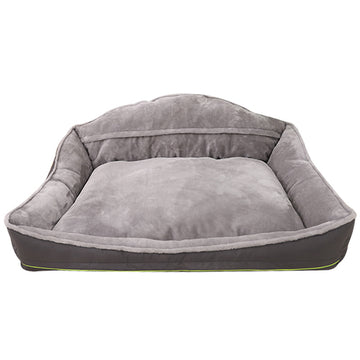 Sofa-Style Dog Bed Waterproof Washable Soft High Back Comfy Sleeping Kennel L