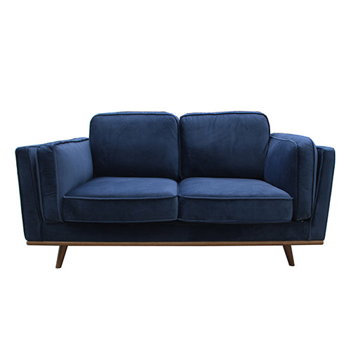 York Sofa 2 Seater Fabric Cushion Modern Sofa Blue Colour
