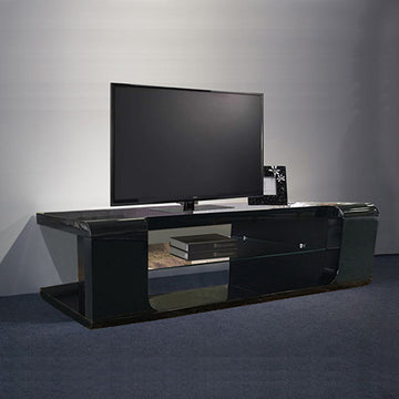 TV Cabinet-Apex Entertainment Storage Unit Black Colour