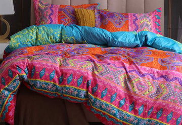 Double Size 3pcs Boho Mandala Quilt Cover Set(3PCS)
