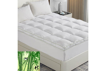 King Single Size 1000GSM Bamboo Mattress Topper with Gusset Support