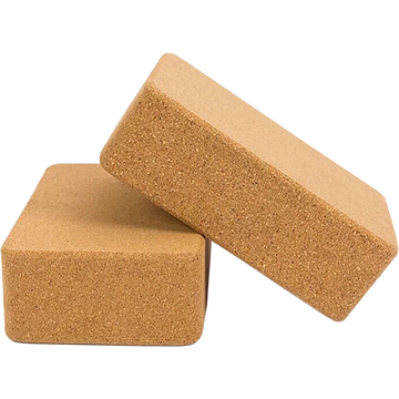 2x ECO-Friendly Cork Yoga Block Organic Yoga Prop Accessory Exercise Brick