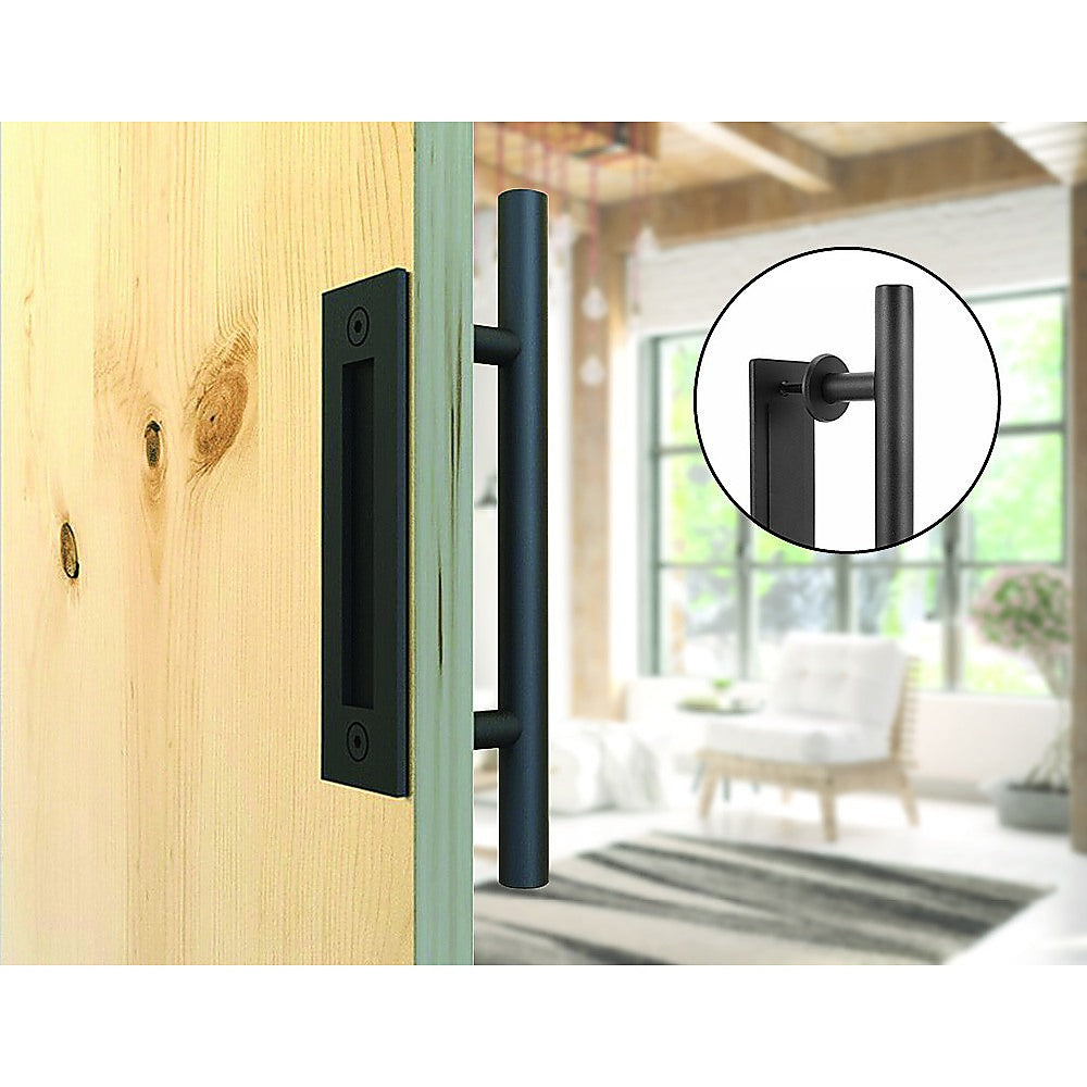 Carbon Steel Door Handle & Flush Pull Wood Door Gate Hardware 12"