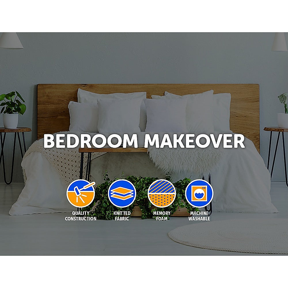 Cool Gel Memory Foam Bed Wedge Pillow Cushion Neck Back Support Sleep with Cover