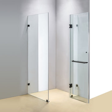 1000 x 700mm Frameless 10mm Glass Shower Screen By Della Francesca
