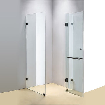 1100 x 800mm Frameless 10mm Glass Shower Screen By Della Francesca