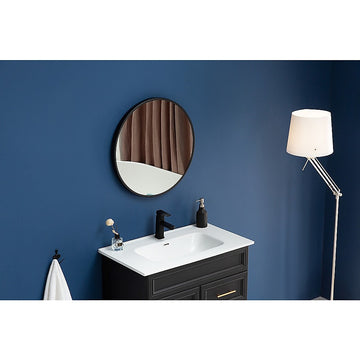 60cm Round Wall Mirror Bathroom Makeup Mirror by Della Francesca