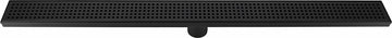 900mm Bathroom Shower Black Grate Drain with Centre outlet Floor Waste Square Pattern